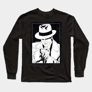 DICK TRACY (Black and White) Long Sleeve T-Shirt